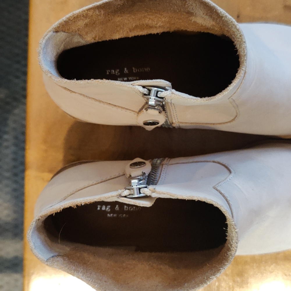 Rag And Bone Razor Boots Size Sip Creme Colored S… - image 6